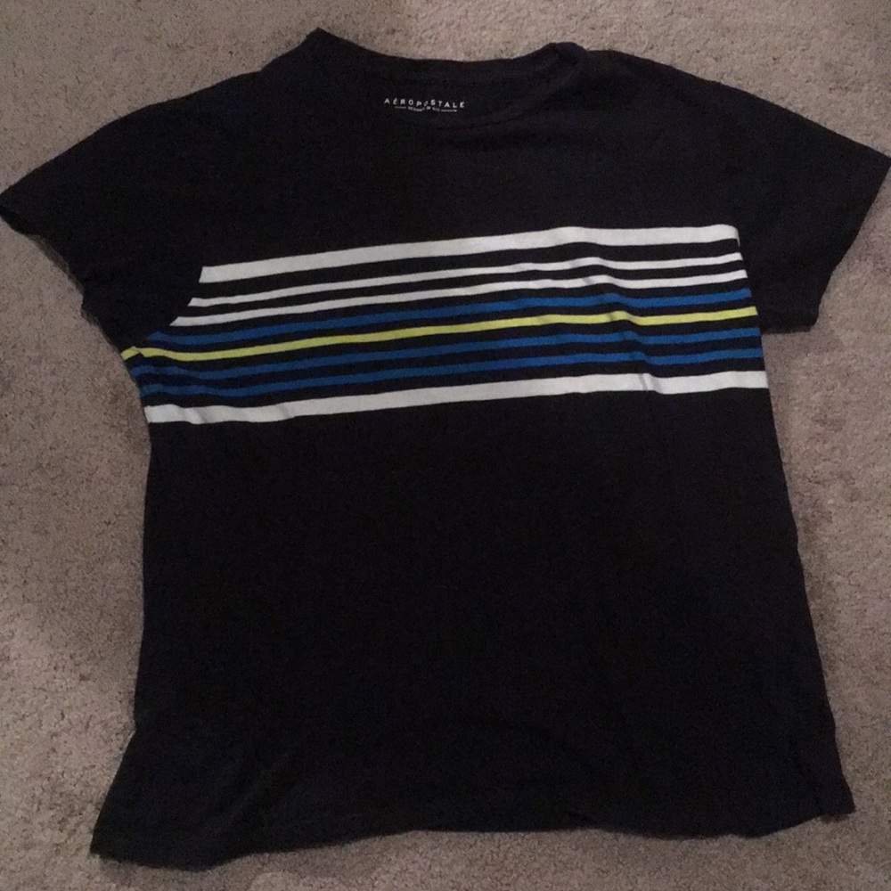 Black Tee (w/ Stripes)